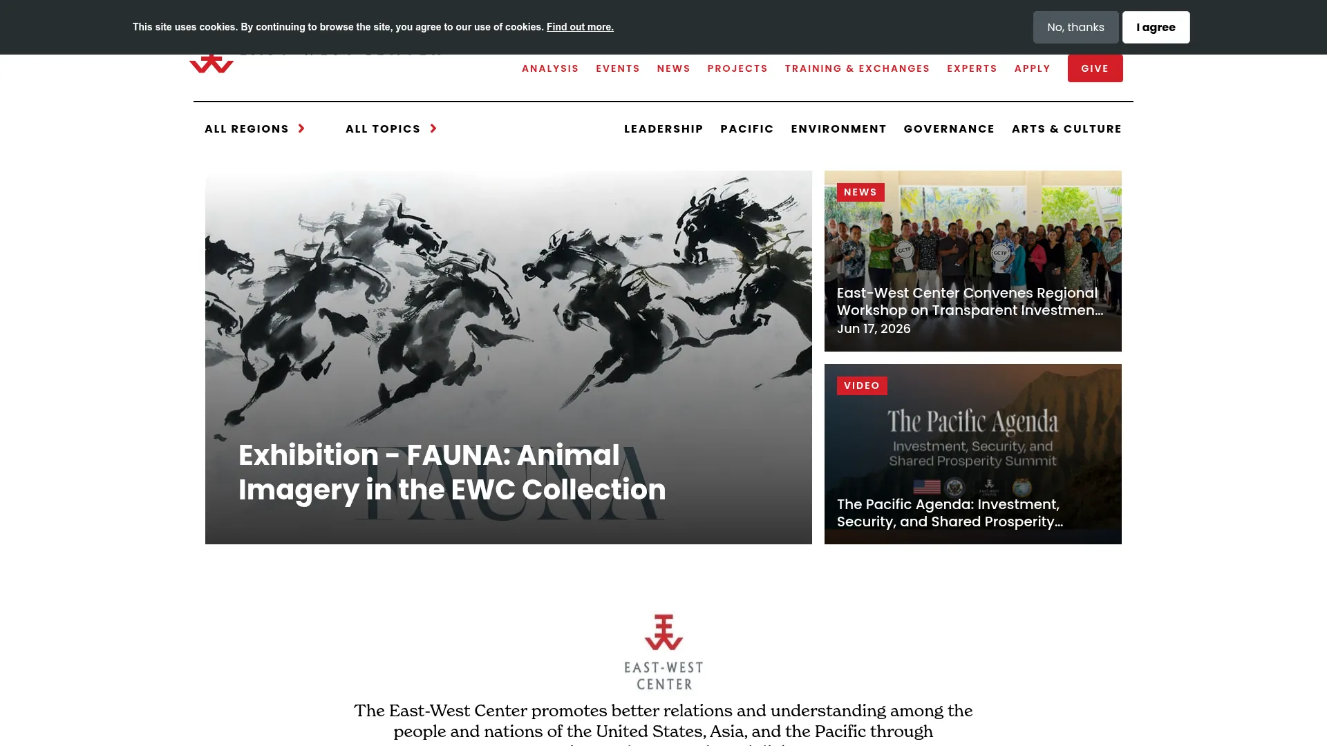 East-West Center website