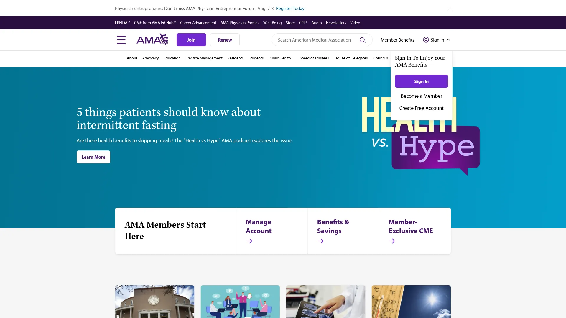 American Medical Association website