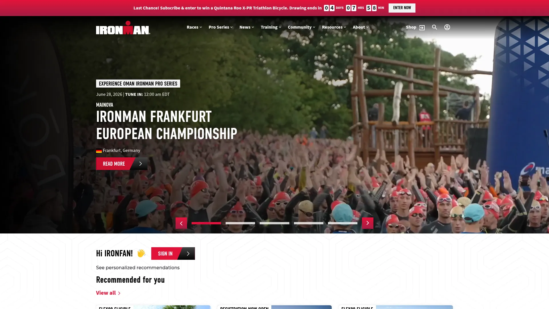 IRONMAN website