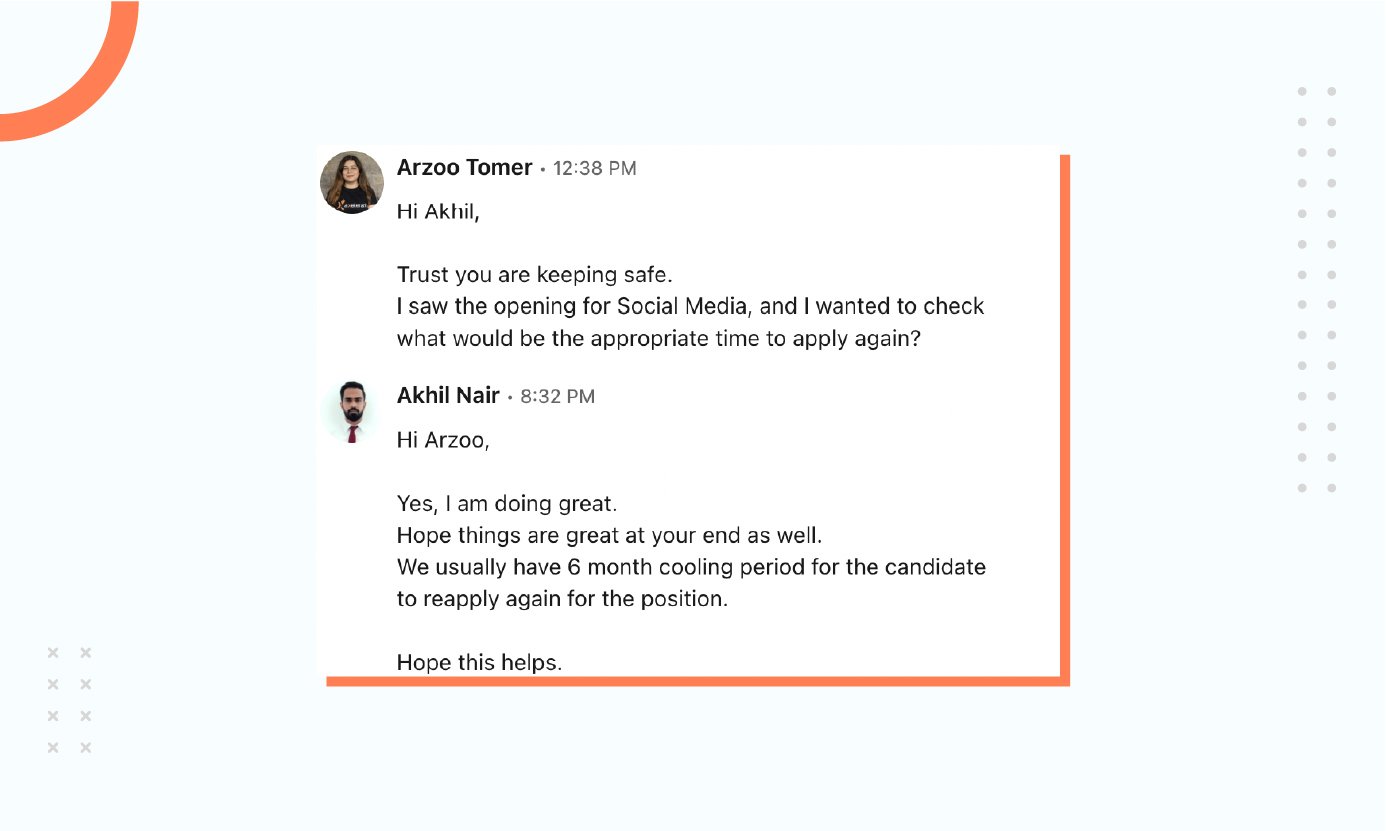 Arzoo retrying for job openings at Axelerant again