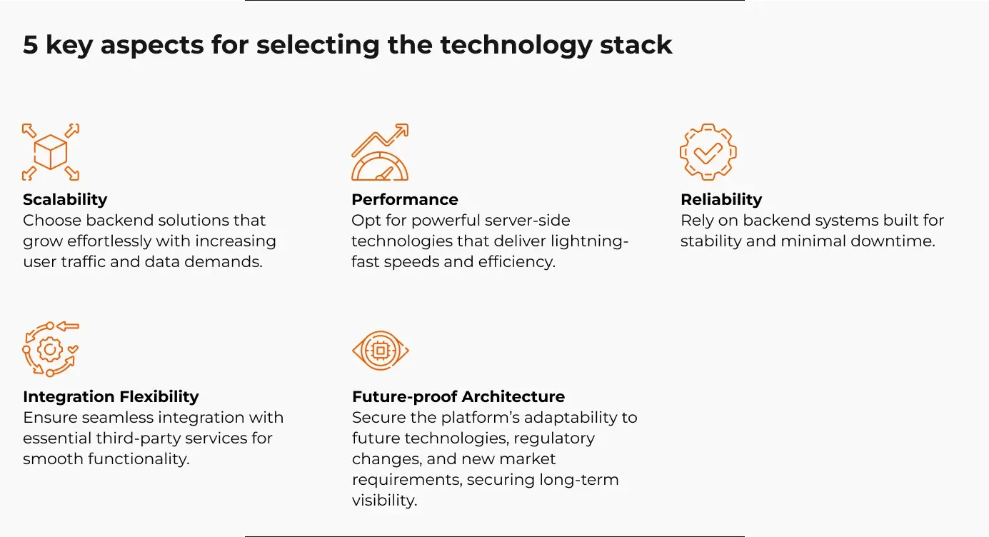 5 key aspects for selecting the technology stack