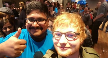 Vivek With Ed Sheeran in New York