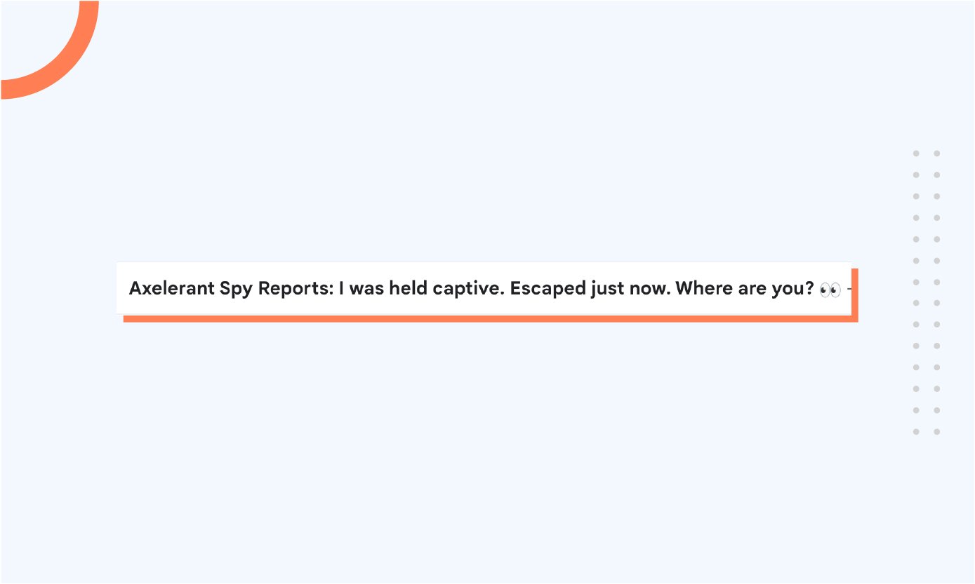 Axelerant Spy Reports email heading in inbox