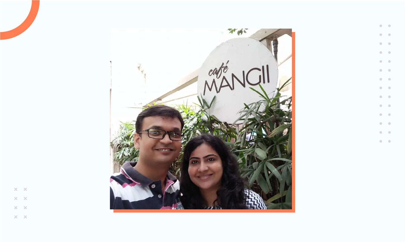 Hetal with her husband in Mumbai