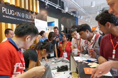 Registration desk - FOSSASIA 2015 - open source organization culture