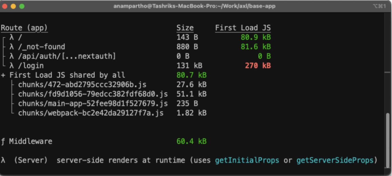 Baseline bundle size