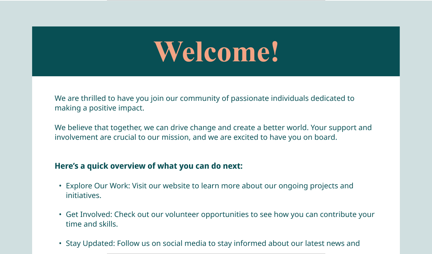 segment cdp donor welcome
