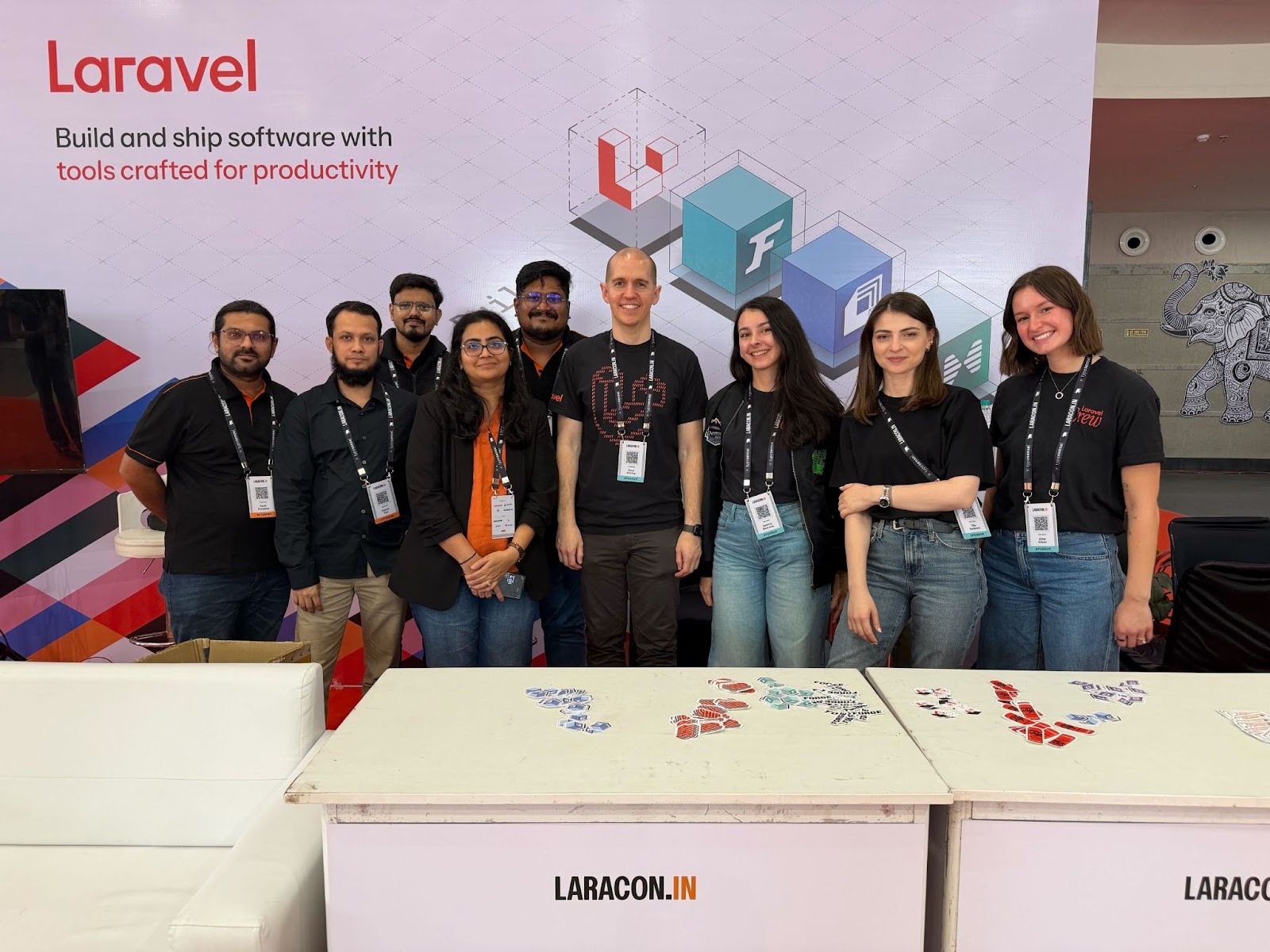 Team Axelerant with the Laravel team