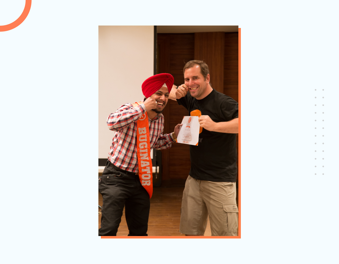 Jaspreet getting recognized as a QA engineer