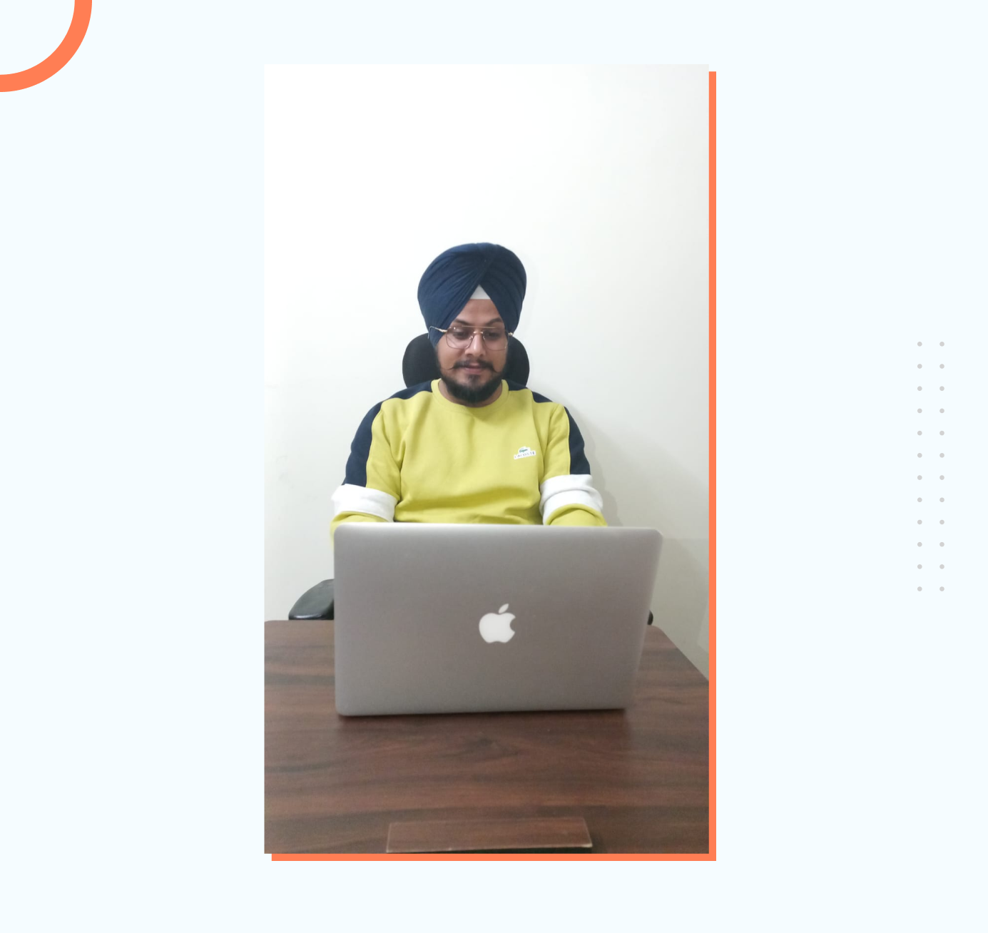 Jaspreet working from his home office