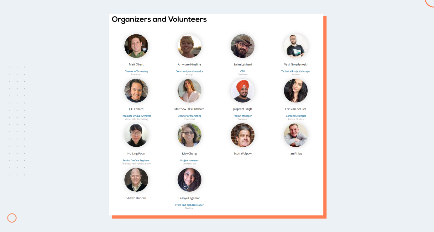 DrupalCampNYX Organizers and Volunteers