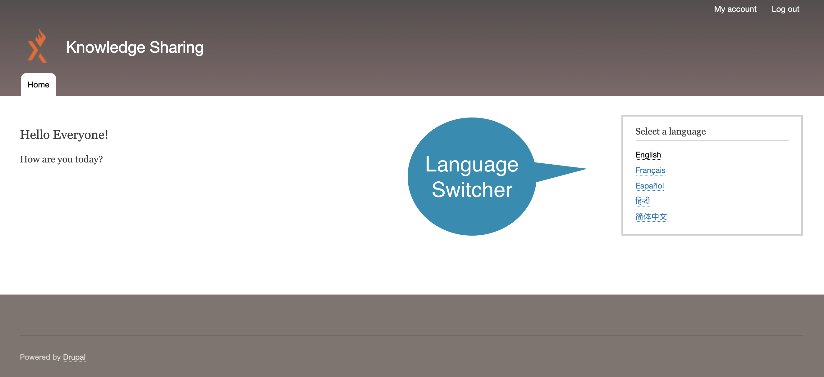 Knowledge sharing - Language switcher listing