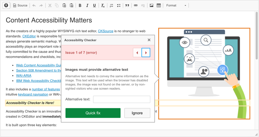 Information on Content Accessibility Matters 