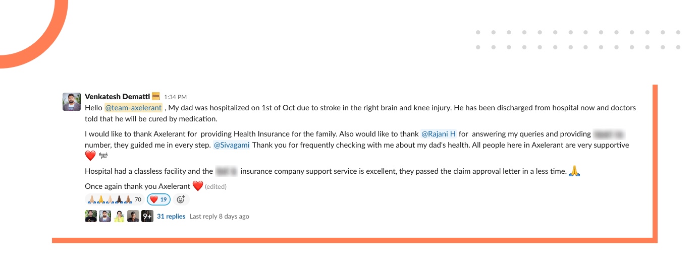 Axelerant Health Insurance Benefit