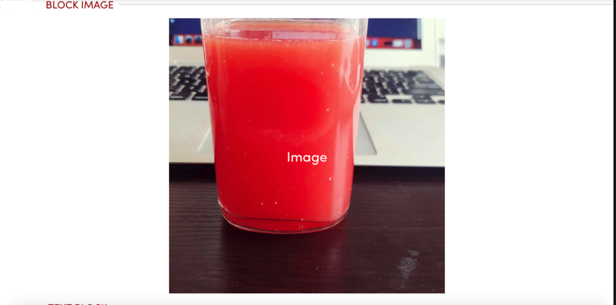 A block image of glass of juice