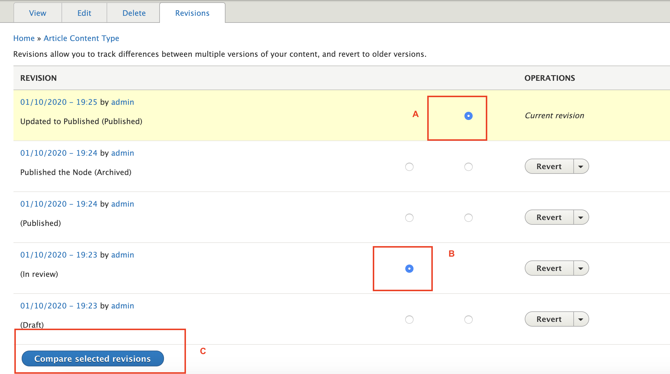 Testing Revisions in Drupal - 6