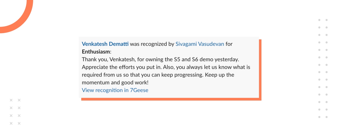 Trainee Program: Venkatesh Dematti Recognition