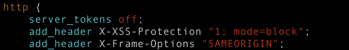 Nginx Web Server Security Settings