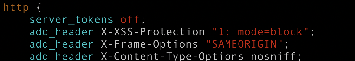 Nginx Web Server Security Settings