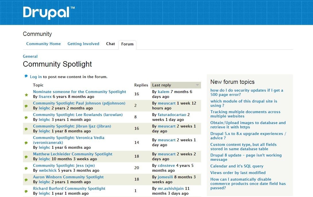 Drupal Community Spotlight screenshot