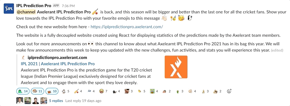 Announcing the Version 2 of the Axelerant IPL Prediction Pro Announcing the Version 2 of the Axelerant IPL Prediction Pro