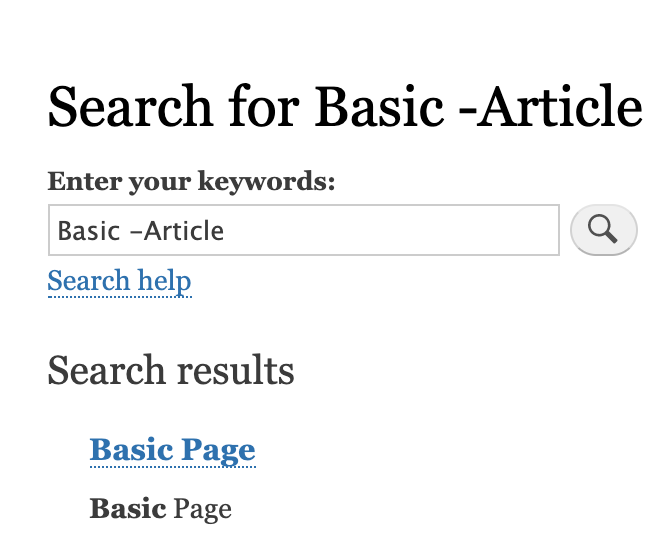 Search for basic - Article